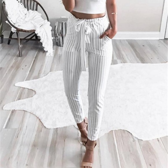 High waisted casual skinny pants - Picture 2 of 2